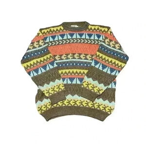 Vtg 90s‎ Woolrich Wool Sweater Size XL grampa core multicolor made in Indonesia